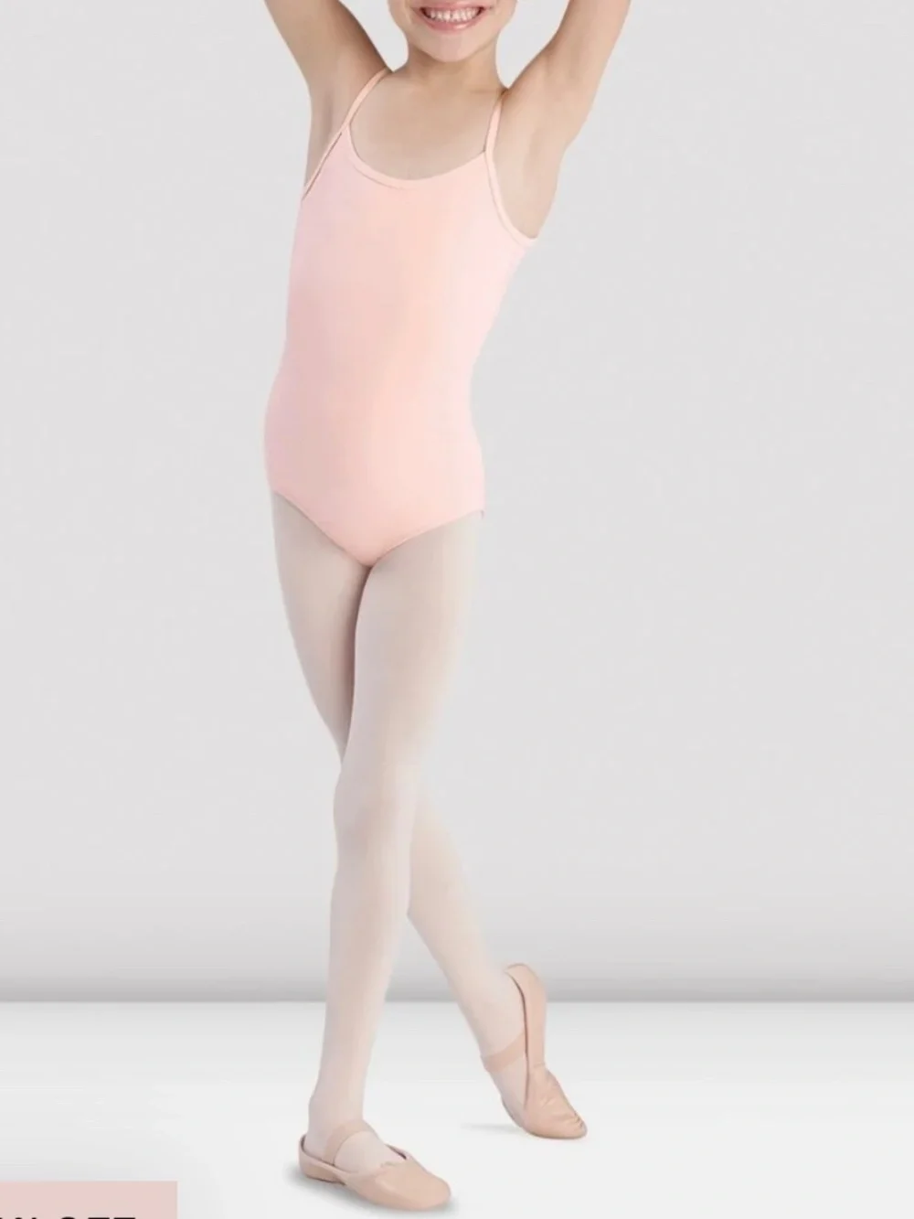 BLOCH Girls Cotton Camisole LEOTARD LIGHT PINK 6x / 7 NEW